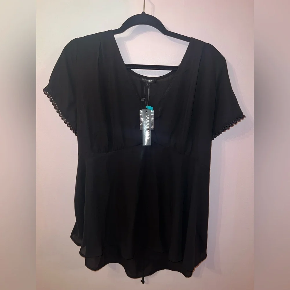 Papermoon Black Women's Blouse - Picture 1 of 11